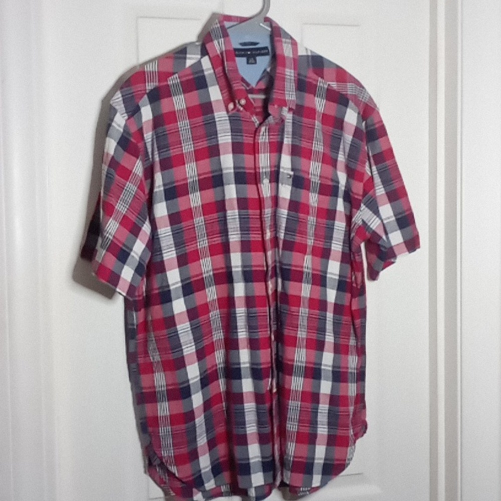 cotton camp shirt VTG Tommy Hilfiger Large